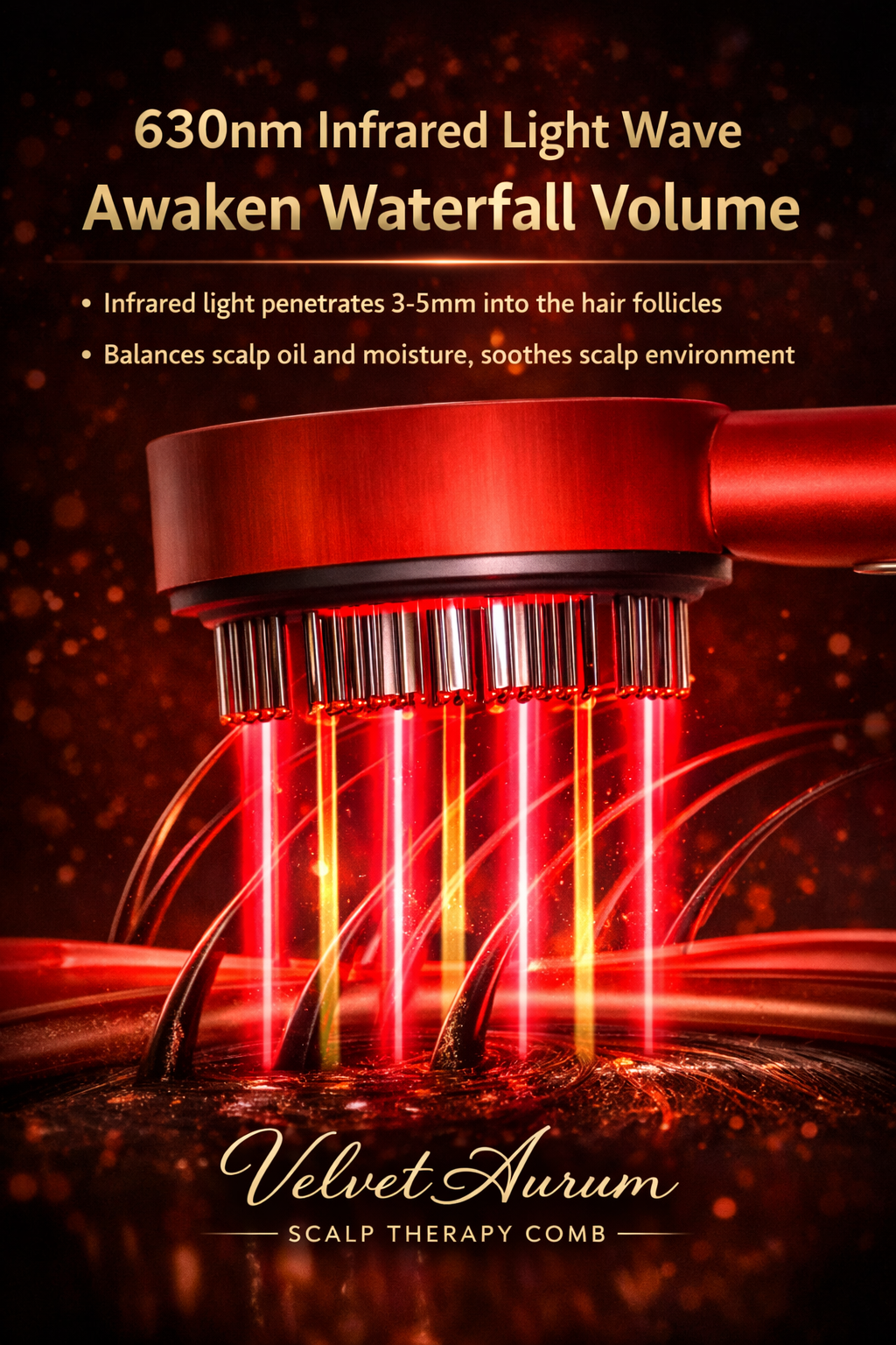 Velvet Aurum LED Scalp Comb™