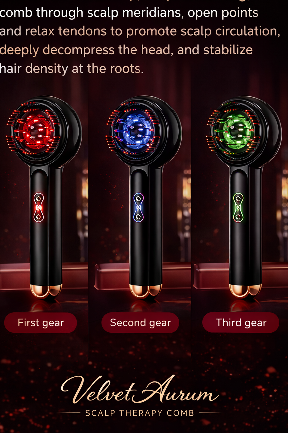 Velvet Aurum LED Scalp Comb™