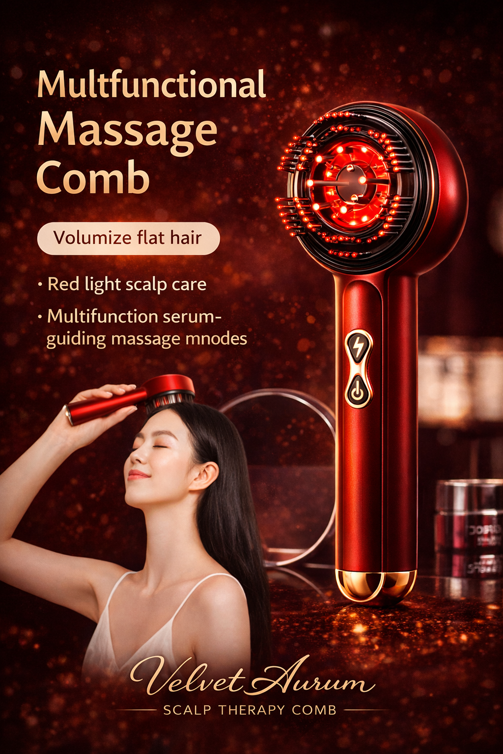 Velvet Aurum LED Scalp Comb™