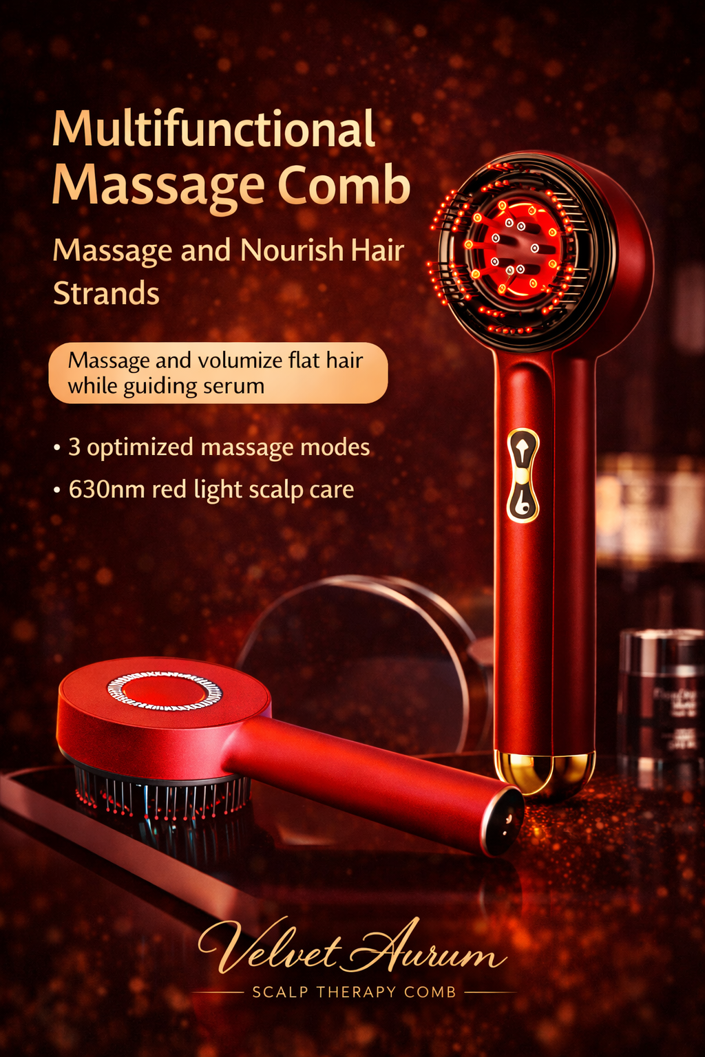 Velvet Aurum LED Scalp Comb™