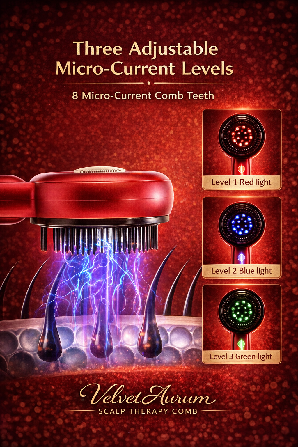 Velvet Aurum LED Scalp Comb™
